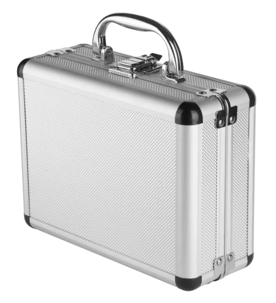 Алюминиевый чемодан — стоковое фото