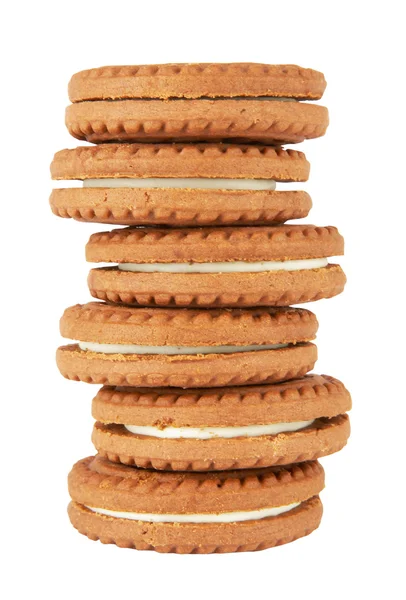 ビスケットのクッキーのスタック — ストック写真