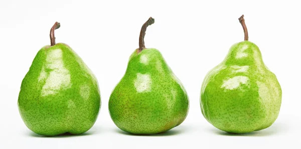 Três peras verdes — Fotografia de Stock