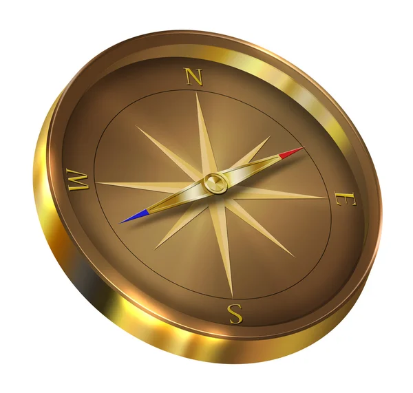 Brons kompass — Stockfoto