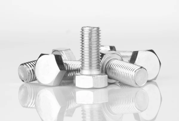 Screws with reflection — Stock Photo, Image