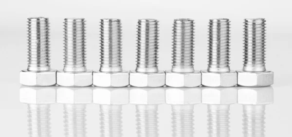 Screws with reflection — Stock Photo, Image