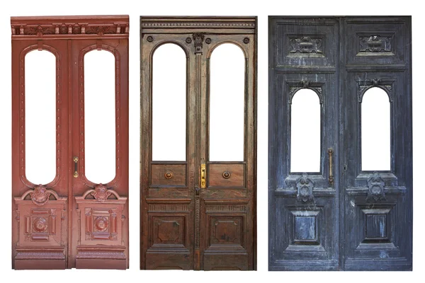 Reihe von betagten Türen — Stockfoto