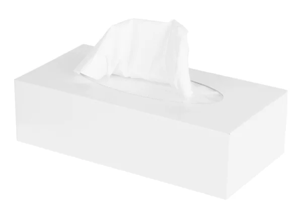 Białe pudełko tkanek — Zdjęcie stockowe