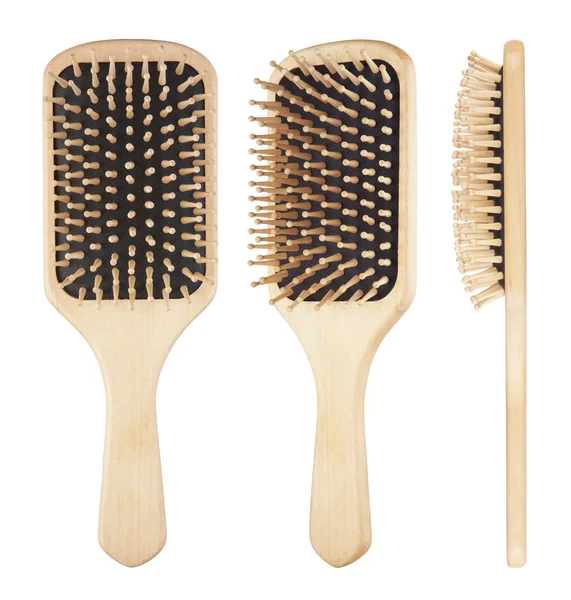 Wood hairbrush — Stock Photo, Image