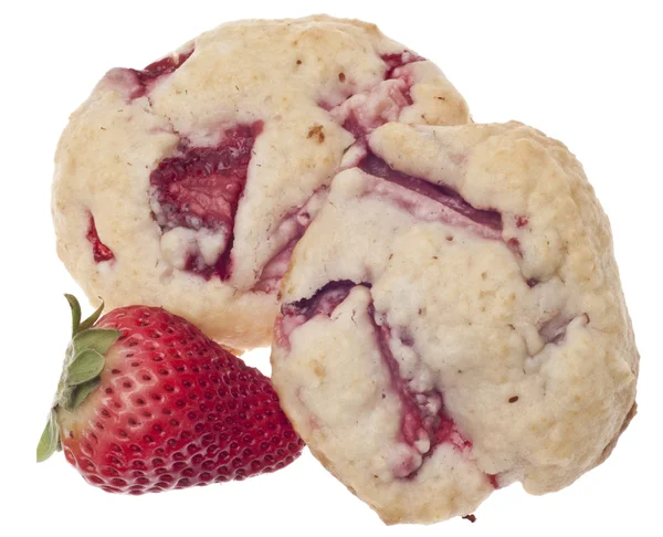 草莓饼干 — 图库照片