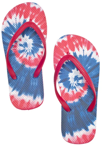 Tie Dye Flip Flop Sandálias — Fotografia de Stock