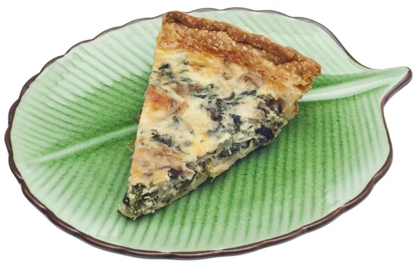 stock image Spinach, Mushroom and Shallot Quiche