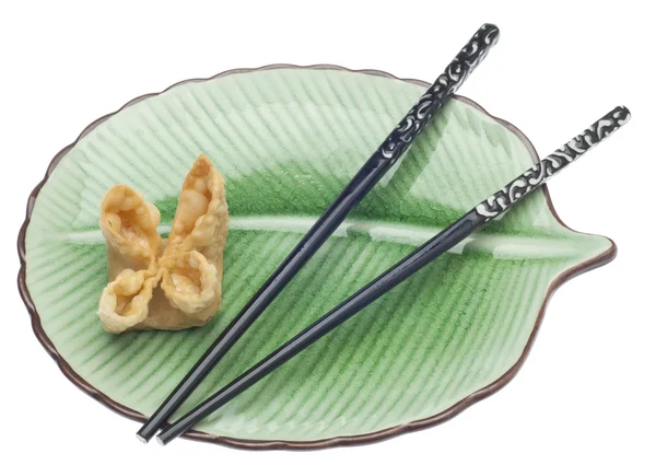 Krab rangoon amerykański styl chiński wykupić jedzenie — Zdjęcie stockowe