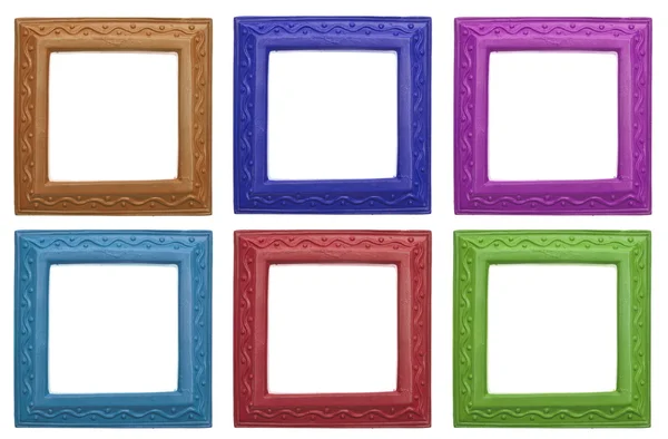 Set zes moderne frames — Stockfoto