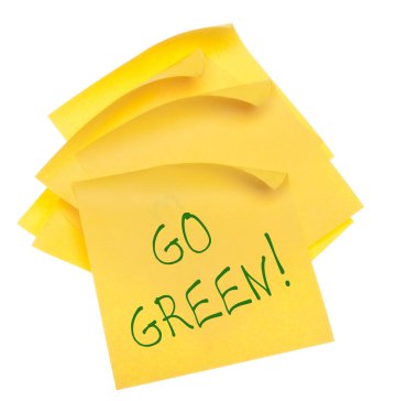 Sarı yapışkan not yığınını