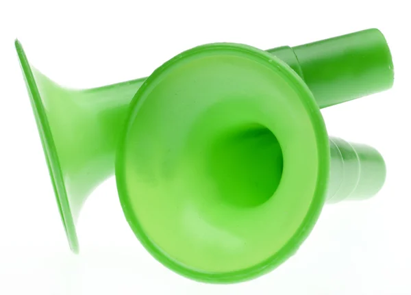 Green Horn Noise Makers — Stock Photo, Image