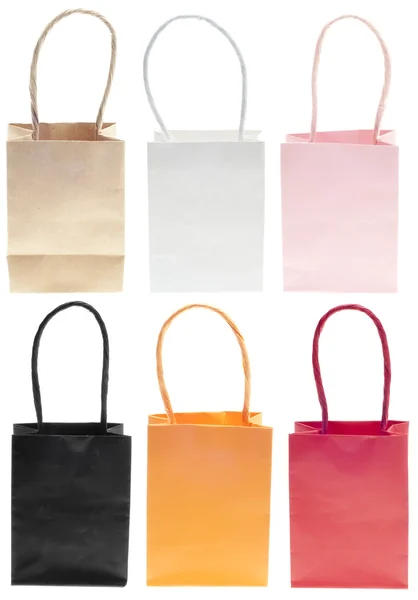 购物袋麻袋中的颜色设置 — 图库照片