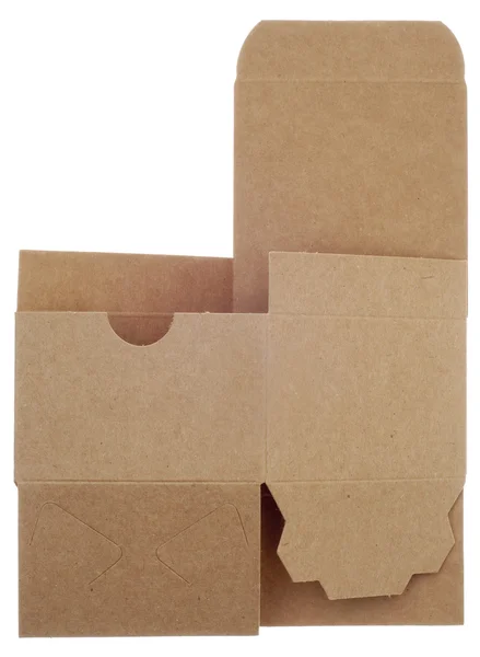 Klassische braune Schachtel unmontiert — Stockfoto