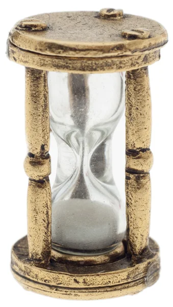 Cristal de arena de reloj de arena de metal antiguo — Foto de Stock