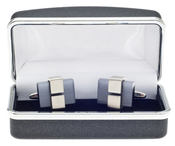 Modern Metal and Stone Cufflinks