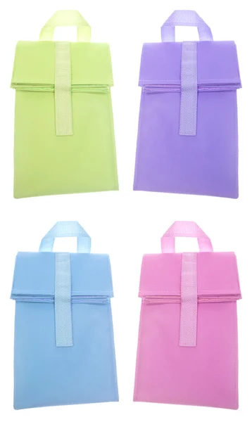 Set of 4 Reusable Lunch Bag Sacks — Stock Photo, Image