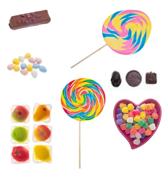Nejrůznější cukrovinky a sladkosti — Stock fotografie