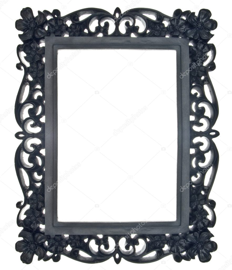 Black Floral Ornate Frame