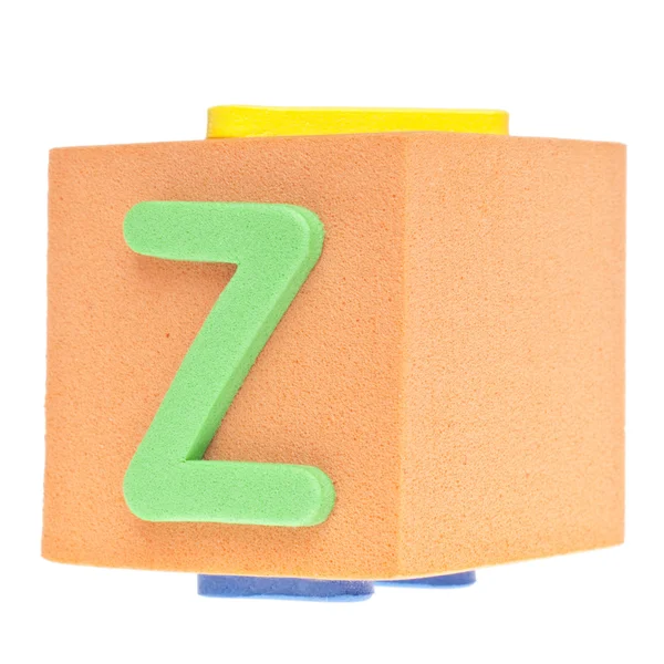 Lettera Z sul blocco di schiuma — Foto Stock