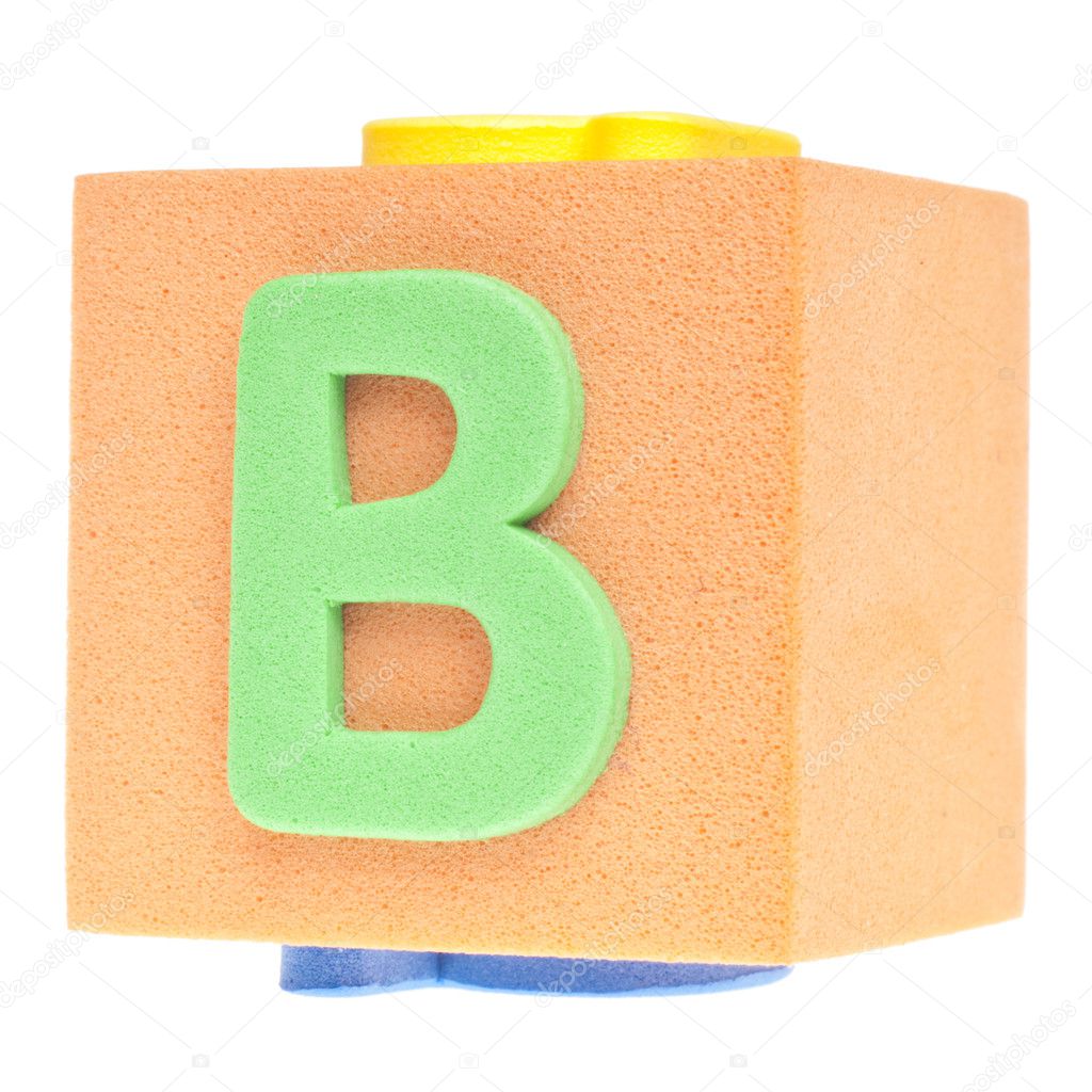 Letter B on Foam Block — Stock Photo © brookefuller 6143484