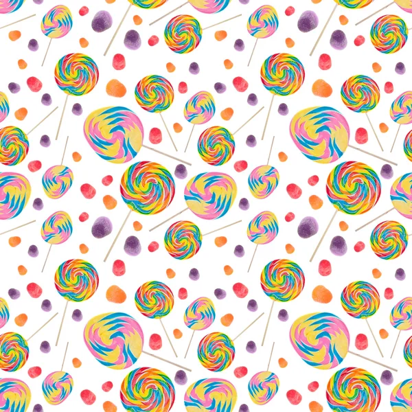 Candy Seamless Wallpaper Background — Stock Photo, Image