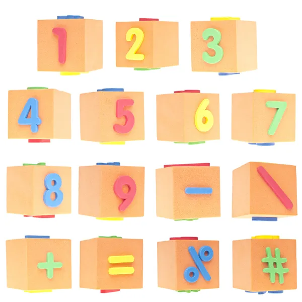 Conjunto de números e símbolos — Fotografia de Stock