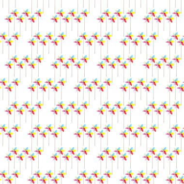 Colorful Pinwheel Seamless Background Pattern clipart