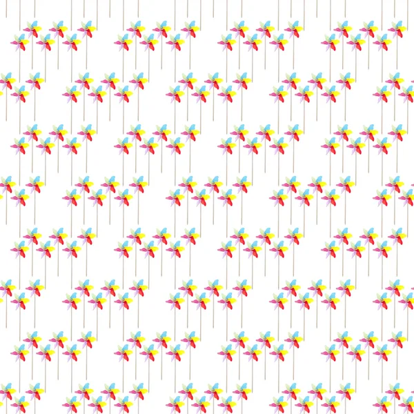 Colorful Pinwheel Seamless Background Pattern — Stok fotoğraf