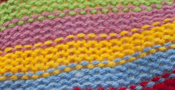 Pruhované pletené textilie textura pozadí — Stock fotografie