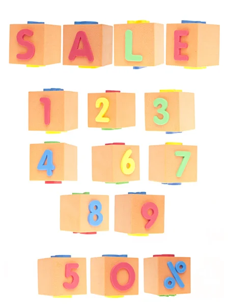 Números de venta y conjunto de palabras — Foto de Stock