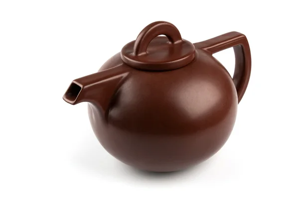 棕色陶瓷茶壶 — 图库照片