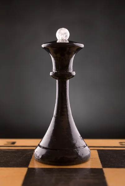Black chess queen — Stock Photo, Image