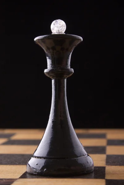 Królowa czarny szachy — Zdjęcie stockowe