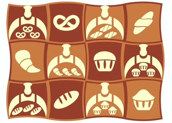 Set di icone vettoriali del pane — Vettoriale Stock