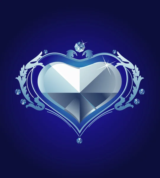 stock vector Heart diamond