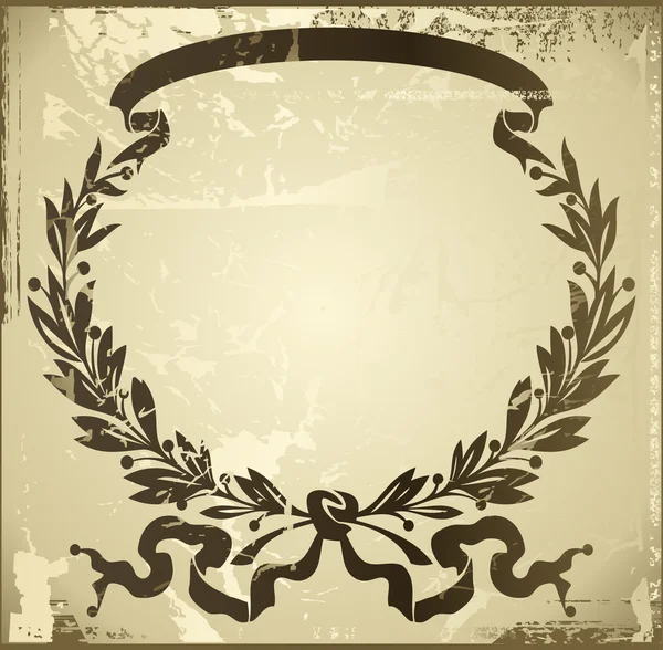 Vieille couronne de laurier — Image vectorielle