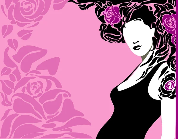 Mujeres, sexy, rosa — Archivo Imágenes Vectoriales