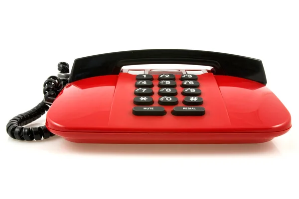 Conjunto de telefone vermelho — Fotografia de Stock