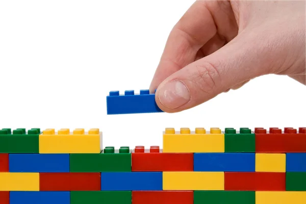 LEGO stěna — Stock fotografie