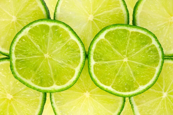 緑のレモン スライス . — ストック写真