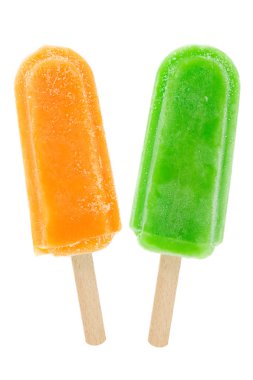 Orange and kiwi popsicles. clipart