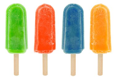 Four colorful popsicles. clipart