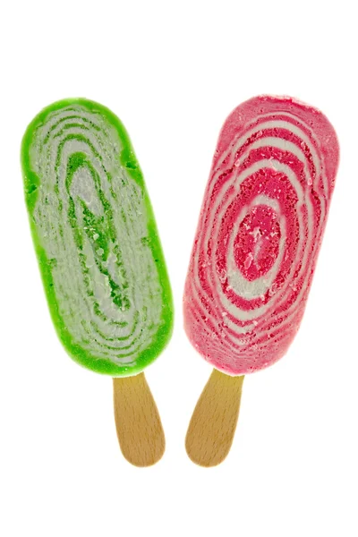 Dvě ovocná zmrzlina — Stock fotografie