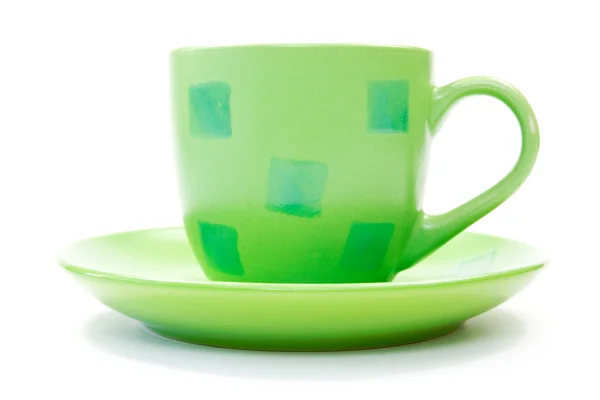 Grüne Kaffeetasse. — Stockfoto