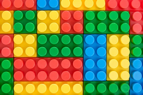 Color plastic toy bricks. — Stock Photo, Image