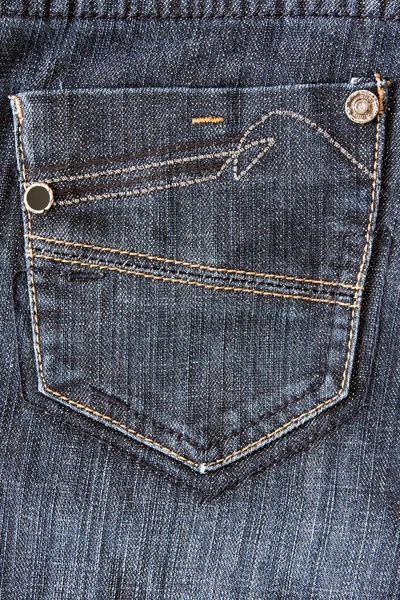 Fragment of jeans with pocket — Stock Photo, Image