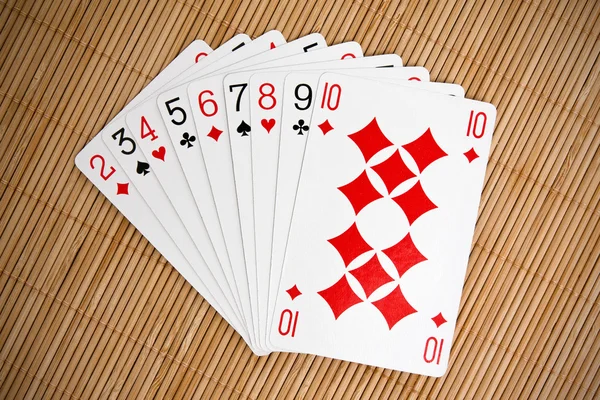 Satz Spielkarten — Stockfoto