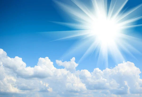 stock image Blue sky and sun background