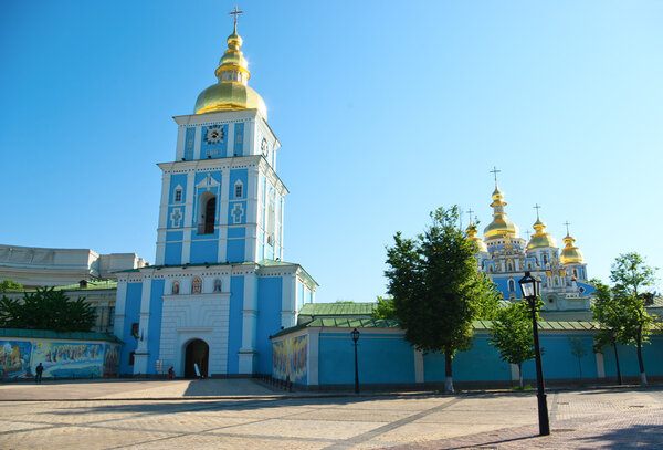 St. Michael's Golden-Domed Monastery. Famous sights and landmarks in Kyiv (Kiev), Ukraine.
